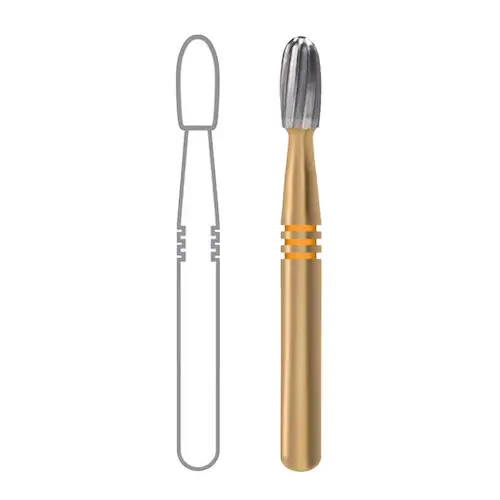 Midwest® Esthetic Finishing Carbide Bur, FG - Egg 12 Blade, #7406B, 1.8 mm Diameter, 3.4 mm Length, 10/Pkg, 379118 thumbnail 2