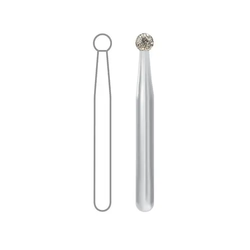 Midwest Once Sterile Diamond Bur, Round, FG, Medium Grit, #801-018M, 1.8 mm Diameter, 25/Pk, 1801018M thumbnail 9