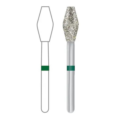 Midwest Once Single Use Diamond Bur – FG, Coarse, Barrel, #811-037C, 3.7 mm Diameter, 7.5 mm Length, 25/Pkg, 1811037C thumbnail 9