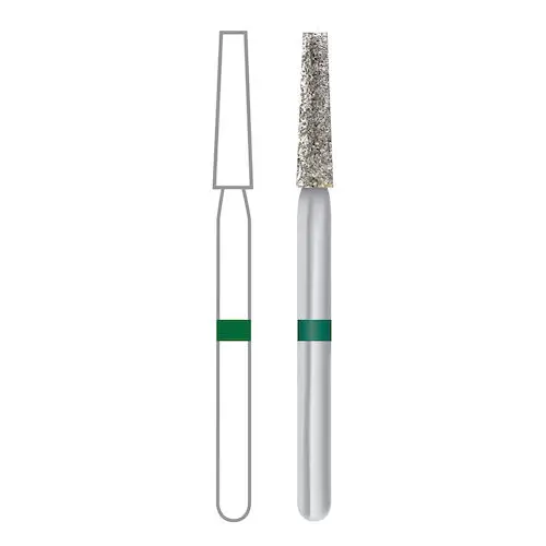 Midwest Once Sterile Single-Use Diamond Bur, FG, Coarse, Taper Flat End, #847-016C, 1.6 mm Diameter, 8.0 mm Length, 25/Pk, 1847016C thumbnail 9