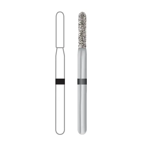 Midwest Once Single Use Diamond Bur – FG, Super Coarse, Cylinder Round End, #881, 1.4 mm Diameter, 8.0 mm Length, 25/Pkg, 1881014SC thumbnail 8
