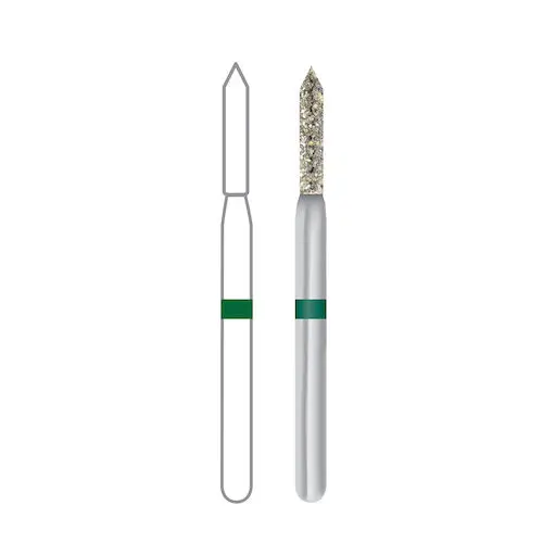 Midwest Once Single Use Diamond Bur – FG, Coarse, Cylinder Bevel End, #885, 1.2 mm Diameter, 8.0 mm Length, 25/Pkg, 1885012C thumbnail 8
