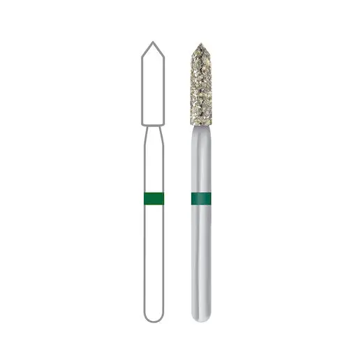 Midwest Once Single Use Diamond Bur – FG, Coarse, Cylinder Bevel End, #885, 1.6 mm Diameter, 8.0 mm Length, 25/Pkg, 1885016C - Midwest® Once™ Single Use Diamond Bur – FG, Coarse, Cylinder Bevel End, 25/Pkg - # 885, 1.6 mm Diameter, 8.0 mm Length - Image 1