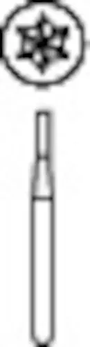 Midwest® Surgical Carbide Bur #557, Straight Flat End Crosscut, LAOS (Latch Oral Surgical), 1.0 mm Diameter, 3.7 mm Length, 10/Pkg, 389927 thumbnail 3