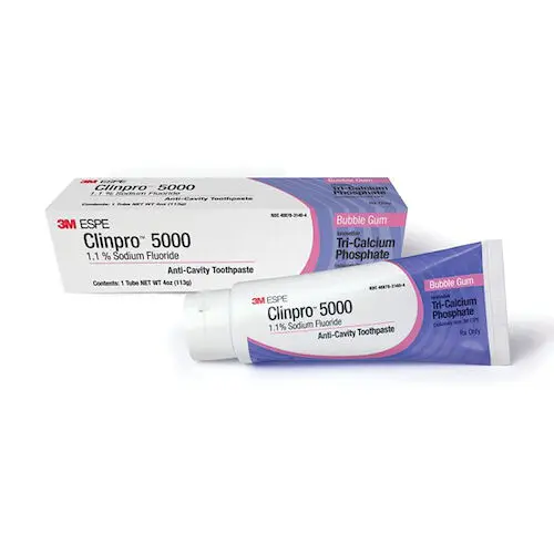 3M (Solventum) Clinpro 5000 1.1% Sodium Fluoride Anti-Cavity Toothpaste, Bubble Gum Flavor, 4 oz Tube, Rx Only, 12115BG thumbnail 4