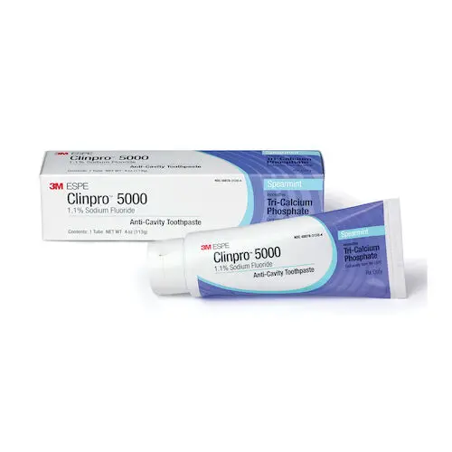Clinpro 5000 1.1% Sodium Fluoride Anti-Cavity Toothpaste, Spearmint, 4 oz Tube, Rx Only, 12115SM thumbnail 3