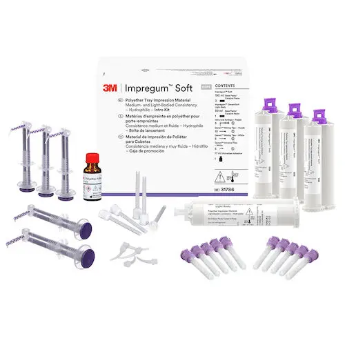 3M (Solventum) Impregum Soft MB/LB Polyether Impression Material Intro Kit, Medium & Light Body, 50 mL Cartridges, 31786 thumbnail 4