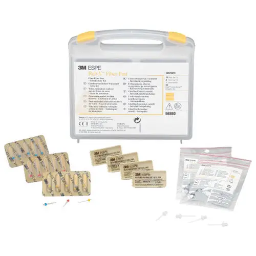 3M RelyX Fiber Post Intro Kit, 56860, 15 Posts (5 Each Size 1/2/3), 4 Drills, 20 Elongation Tips thumbnail 8