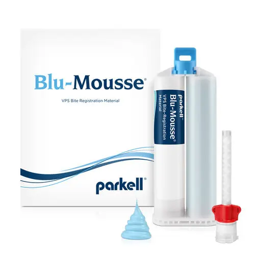 Blu-Mousse VPS Bite Registration Material, Classic Set, 50 ml Split Cartridge, Scent-Free, 2/Pkg, S438S thumbnail 8