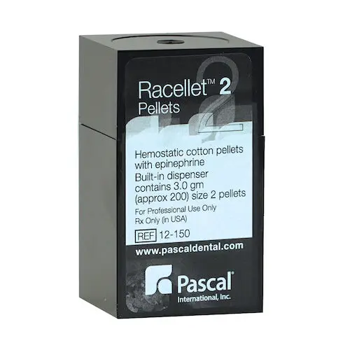 Racellet Hemostatic Cotton Pellets with Racemic Epinephrine, Size #2 (5.5mm), Green, 200/Box, 12-150 thumbnail 4