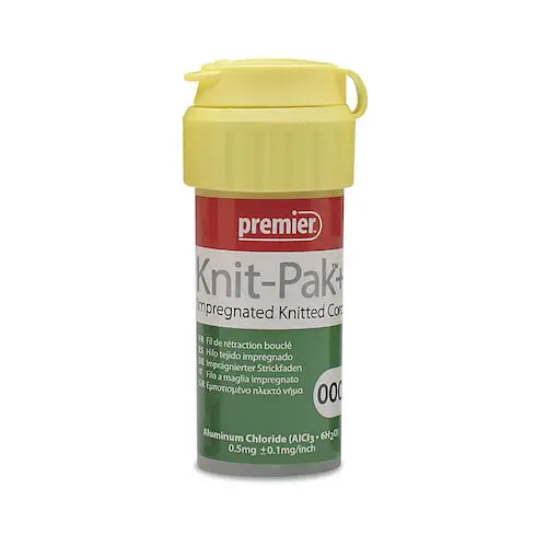 Knit-Pak+ Impregnated Knitted Retraction Cord, Aluminum Chloride, Size 000, Dark Green, 100" (254 cm), 9007561 thumbnail 4