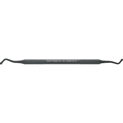 Premier CMI Composite Manipulation Carver, Acorn, Double-End, Round Handle, #21B, Black Anodized Aluminum, 1/Pk, 1003097 thumbnail 4