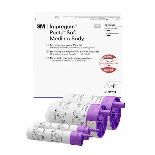 3M™ Impregum™ Penta™ Soft Medium Body Polyether Impression Material Refill, 2 x 300 mL Base & 2 x 60 mL Catalyst, #31731 thumbnail 4