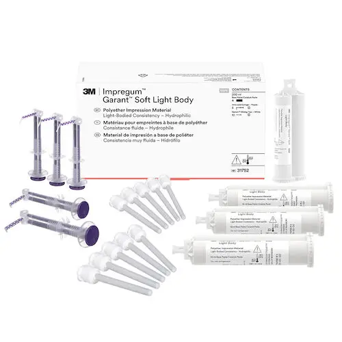 3M™ Impregum™ Garant™ Soft Light Body Polyether Impression Material Refill, 4 x 50 mL Cartridges, 20 Mixing Tips, 5 Intraoral Syringes, 31752 thumbnail 4