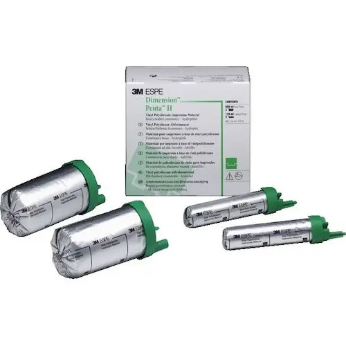 3M (Solventum) Dimension Penta H VPS Impression Material, Heavy Body, Regular Set, Green, Refill (2 x 300 mL Base / 2 x 60 mL Catalyst), 36715 thumbnail 4