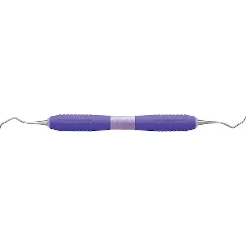 Premier Big Easy Ultralite Columbia 4L/4R Double-Ended Universal Curette, Purple Silicone Handle, #05615 thumbnail 4