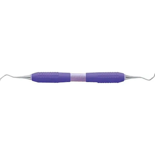 Premier Big Easy Ultralite McCall Curette 13S/14S, Double End, Purple Silicone Handle, #05639 thumbnail 4