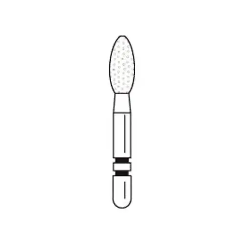 Two Striper ShortCut Diamond Bur, FGSS, Football, #285.5S, Coarse, Green, 2.3 mm Major/0.7 mm Minor, 5/Pk, 2015900 thumbnail 4