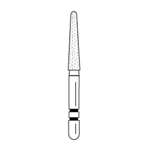 Two Striper ShortCut Diamond Bur, FGSS, Round-End Taper, 770.8 S, Coarse, Green, 1.8 mm Major/1.3 mm Minor, 5/Pk, 2015905 thumbnail 4