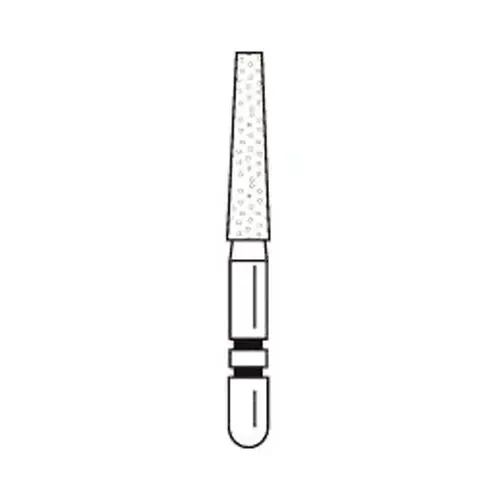 Two Striper ShortCut Diamond Bur, FGSS, Flat-End Taper, 703.8 S, Coarse, Green, 1.8 mm Major/1.2 mm Minor, 8 mm Length, 5/Pk, 2015908 thumbnail 4
