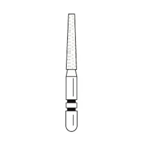 Two Striper ShortCut Diamond Bur, FGSS, Flat-End Taper, 702.8 S, Coarse, Green, 1.4 mm Major/0.9 mm Minor, 8 mm Length, 5/Pk, 2015909 thumbnail 4