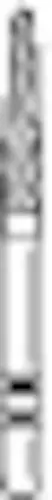 Premier Two Striper ShortCut Gold-Plated Curettage Diamond Bur, Friction Grip Short Shank, Medium Grit, Cone Beveled End, #252.SB S, 5/Pkg, 2015920 thumbnail 2