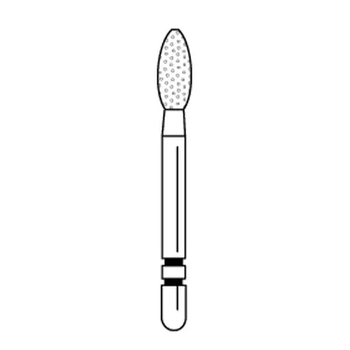 Premier Two Striper Diamond Bur, FG, Football Shape, #285.5, Coarse, Green Ring, 5/Pk, 2015143 thumbnail 8