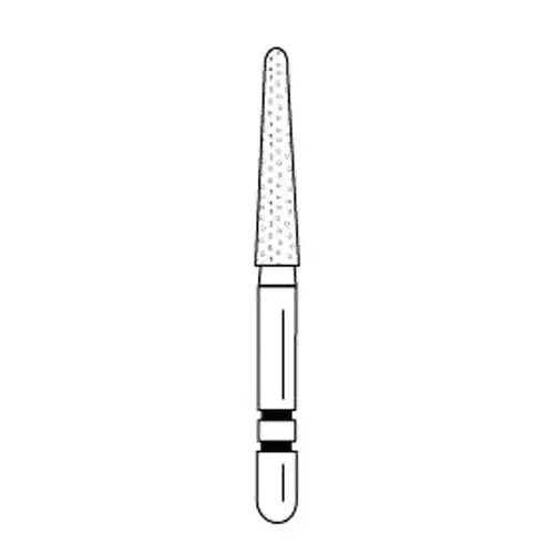 Premier Two Striper Diamond Bur, FG, Round-End Taper, #767.9, Coarse, Green Ring, 5/Pk, 2015455 thumbnail 8