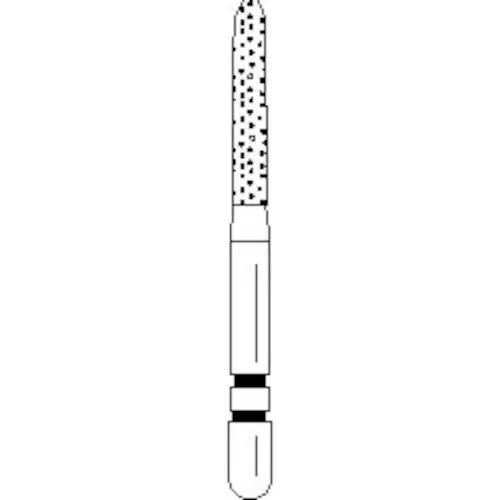 Premier Two Striper Diamond Bur, FG, Bevel-End Cylinder, #251.8, Coarse, Green Ring, 1.2 mm Major/0.4 mm Minor Diameter, 8 mm Length, 5/Pk, 2015069 thumbnail 4