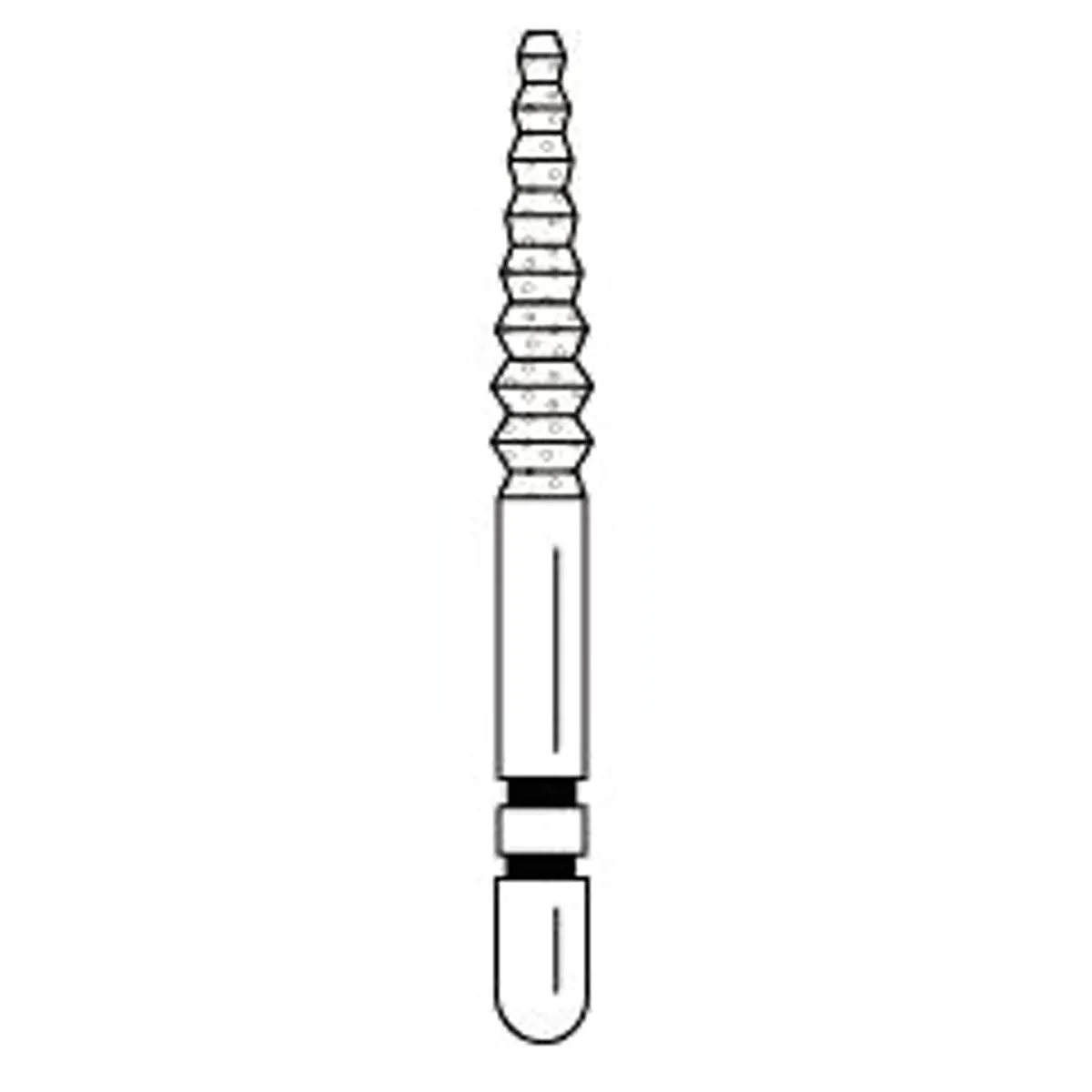 Two Striper Diamond Bur, FG, Crown Cut, Gross Reduction, ST8, Coarse, Green, 1.8 mm Major/1.4 mm Minor Diameter, 8.0 mm Length, 5/Pk, 2015583 thumbnail 8
