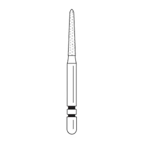 Two Striper Diamond Bur, FG, Curettage K, #764.8, Coarse, Green, Cone Bevel End, 1.4 mm Major/0.8 mm Minor Diameter, 8.0 mm Length, 5/Pk, 2015978 thumbnail 4