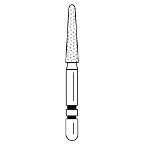 Two Striper® Diamond Bur FG, Round End Taper, #767.8, Fine Grit, Red Ring, 1.8 mm Major/1.0 mm Minor Diameter, 8.0 mm Length, 5/Pkg, 2015484 thumbnail 3