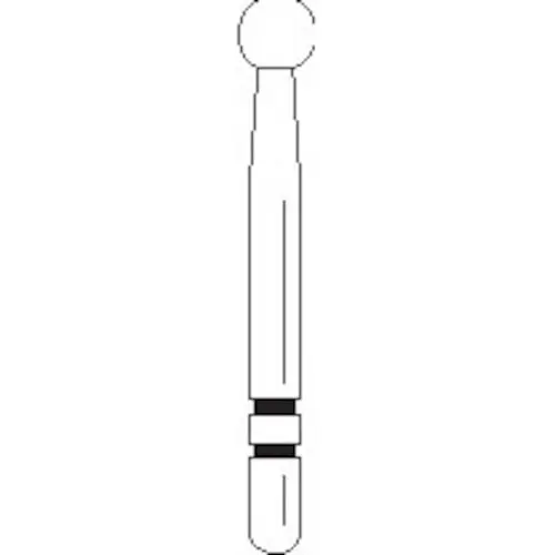 Two Striper MFS Finishing Diamond Bur, FG, #135/MF2, Round End, Extra Fine (20 micron), Pink, 2.4 mm Diameter, 2.4 mm Length, 5/Pkg, 2015851 thumbnail 3