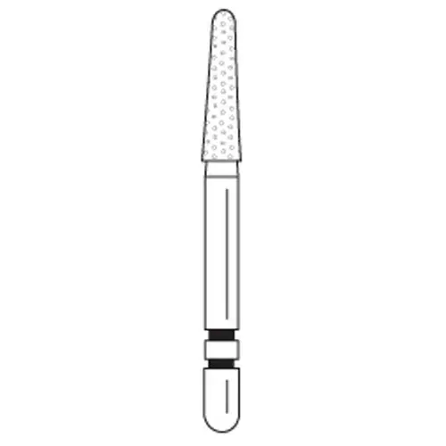 Two Striper® Diamond Bur, FG Long, Fine Grit, Round-End Taper, #L767.7, 1.8 mm Major/1.1 mm Minor Diameter, 7.0 mm Length, 5/Pkg, 2015653 thumbnail 3