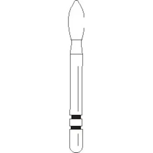 Two Striper MFS Finishing Diamond Burs, FG, Football, #285, MF3 Ultra Fine (10 micron), 2.0 mm, White, 5/Pk, 2015864 thumbnail 4