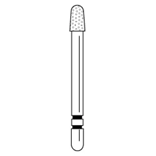Two Striper Diamond Bur FG, Coarse, Round-End Taper, #780.4, 2.1 mm Major/1.7 mm Minor Diameter, 4.0 mm Length, 5/Pkg, 2015462 thumbnail 3