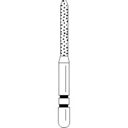 Two Striper® Diamond Bur FG #248.8, Fine, Bevel-End Cylinder, Red Ring, 1.1 mm Major/0.4 mm Minor Diameter, 8.0 mm Length, 5/Pkg, 2015085 thumbnail 3
