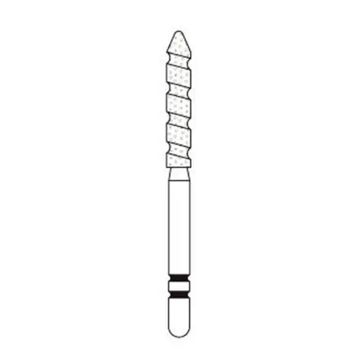 Two Striper TS2000 Diamond Bur, FG, Bevel-End Cylinder, #2016.10, Coarse, Green, 1.8 mm, 5/Pk, 2000170 thumbnail 4