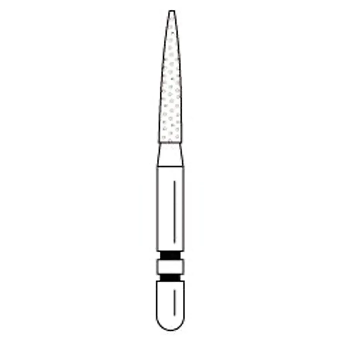 Two Striper Diamond Bur, FG, Flame, #263.8, Coarse, Green, 1.6 mm Major Diameter, 5/Pk, 2015127 thumbnail 4