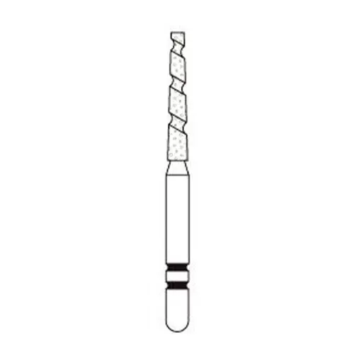 Two Striper TS2000 Diamond Bur FG, Flat End Taper, #2000.9, Coarse, Green Ring, 5/Pkg, 2000009 thumbnail 3