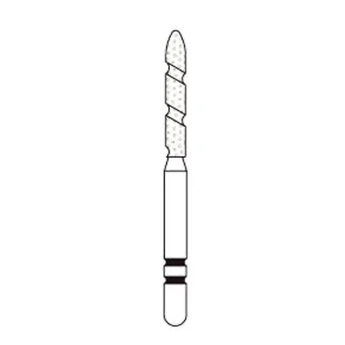 Two Striper TS2000 Diamond Bur FG, Flame, Coarse, #2009.9, 1.4mm Diameter, 9mm Length, 5/Pkg, 2000099 thumbnail 3