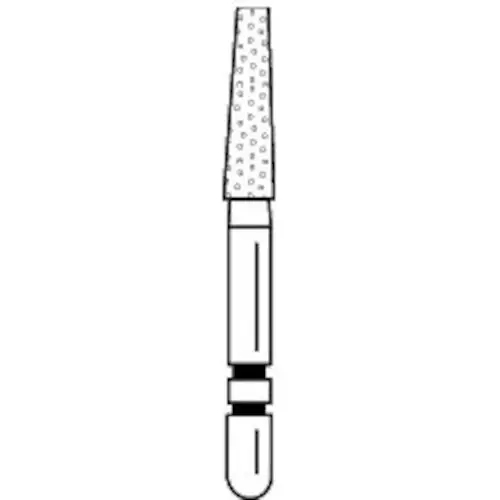 Premier Two Striper Diamond Bur, FG, Flat-End Taper, #701.7, Coarse, Green, 1.8 mm Major/1.1 mm Minor, 7.0 mm Length, 5/Pk, 2015339 thumbnail 3