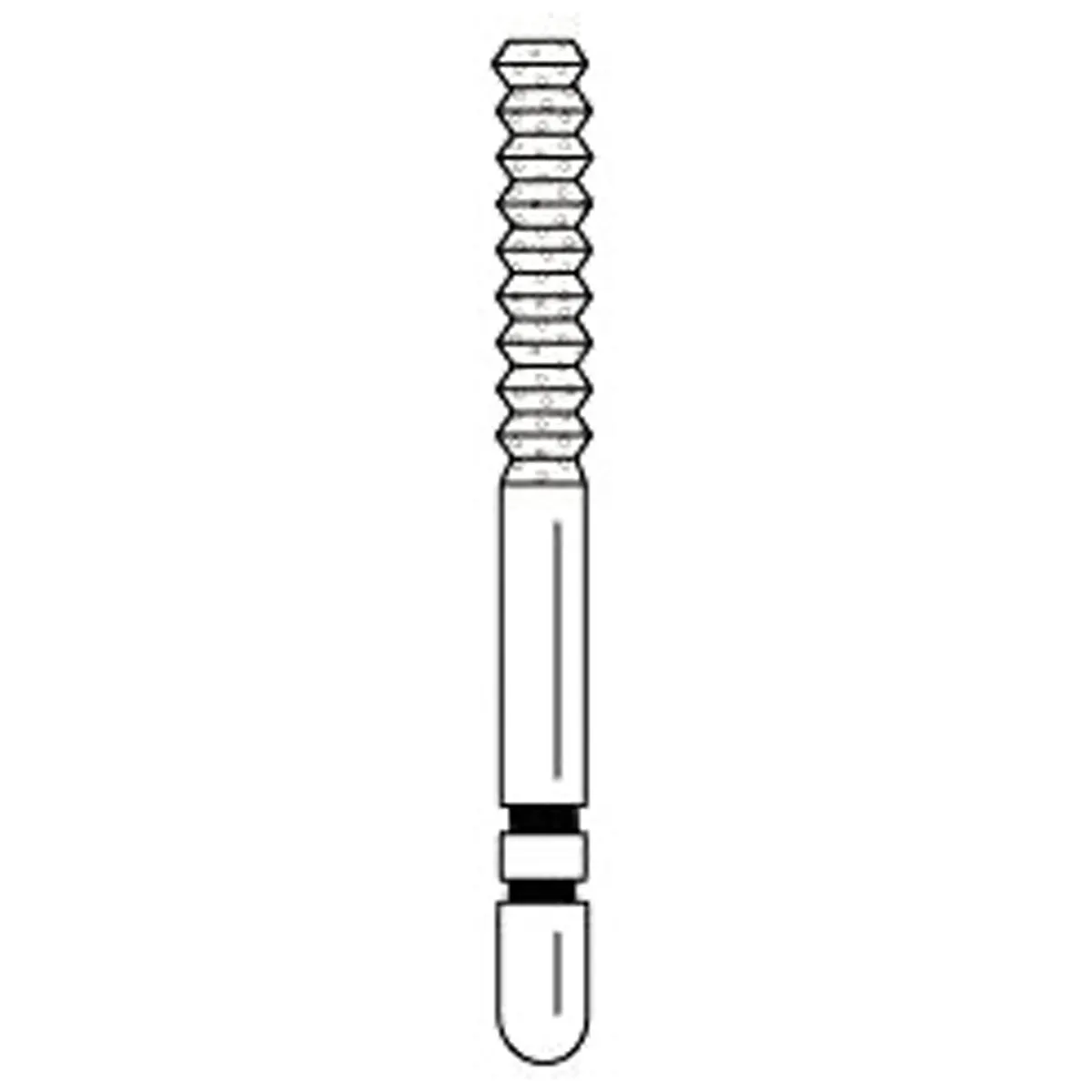 Two Striper Diamond Bur FG, Crown Cut, SC8, Coarse, Green, 1.7 mm Diameter, 8.0 mm Length, 5/Pk, 2015575 thumbnail 8