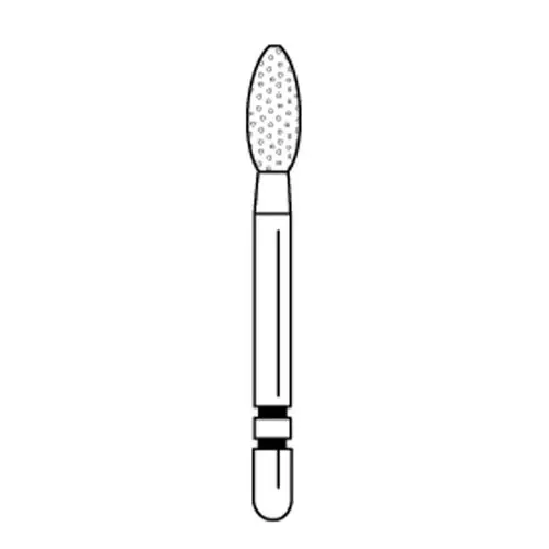 Two Striper Diamond Bur FG, Football Shape, #285.5, Very Fine Grit, Yellow Ring, 5/Pk, 2015203 thumbnail 4