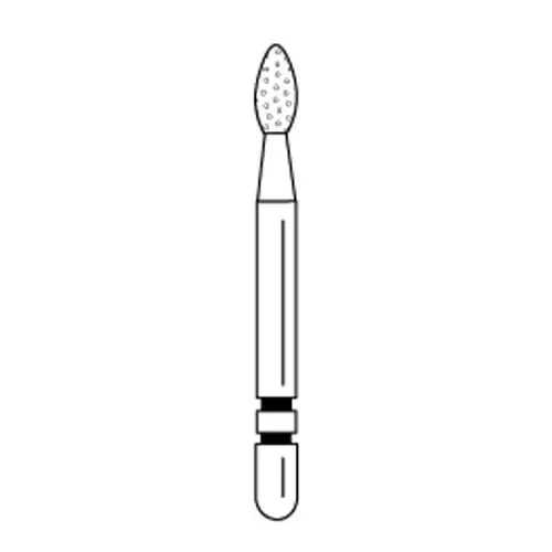 Two Striper Diamond Bur, FG, Football, #292.3, Coarse, Green, 1.6 mm Major/0.4 mm Minor Diameter, 3.0 mm Length, 5/Pk, 2015145 thumbnail 4