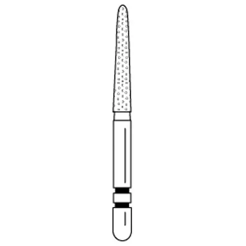 Premier Two Striper Diamond Bur FG, Flame, Coarse, #253.10C, 1.6 mm Major/1.0 mm Minor Diameter, 5/Pk, 2015071 thumbnail 4