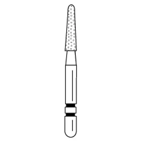 Two Striper Diamond Bur FG, Round-End Taper, #799.6.5, Coarse, Green Ring, 5/Pk, 2015473 thumbnail 4