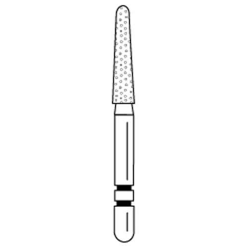 Premier Two Striper Diamond Bur, FG, Round-End Taper, #770.8, Fine Grit, Red Ring, 5/Pk, 2015487 thumbnail 8
