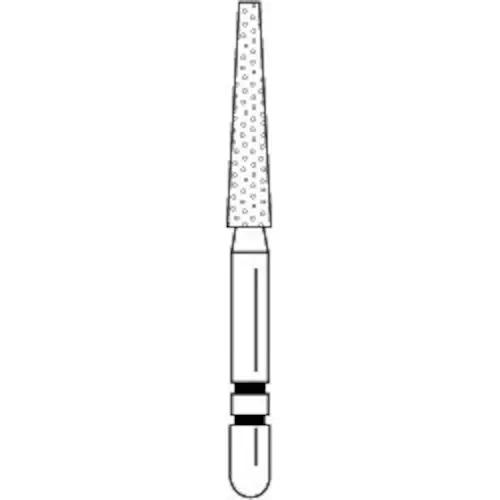 Two Striper Diamond Bur, FG, Flat-End Taper, 701.9, Fine, Red, 1.8 mm Major/0.9 mm Minor Diameter, 9.0 mm Length, 5/Pk, 2015371 thumbnail 4