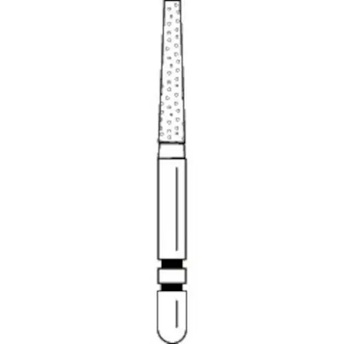 Two Striper Diamond Bur, FG, Flat-End Taper, 702.8, Fine, Red, 1.4 mm Major/0.9 mm Minor, 8 mm Length, 5/Pk, 2015373 thumbnail 4